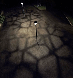 Different ground effects are creating from Metronomis  LED street lights