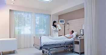 hospital lighting, patient room lights, healtchcare lighting, healwell